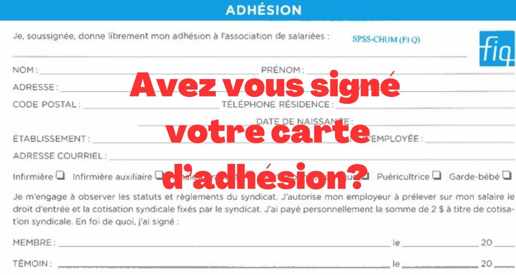 Demande de Carte d’adhésion