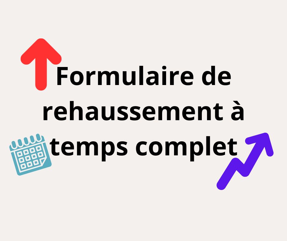 Formulaire de rehaussement