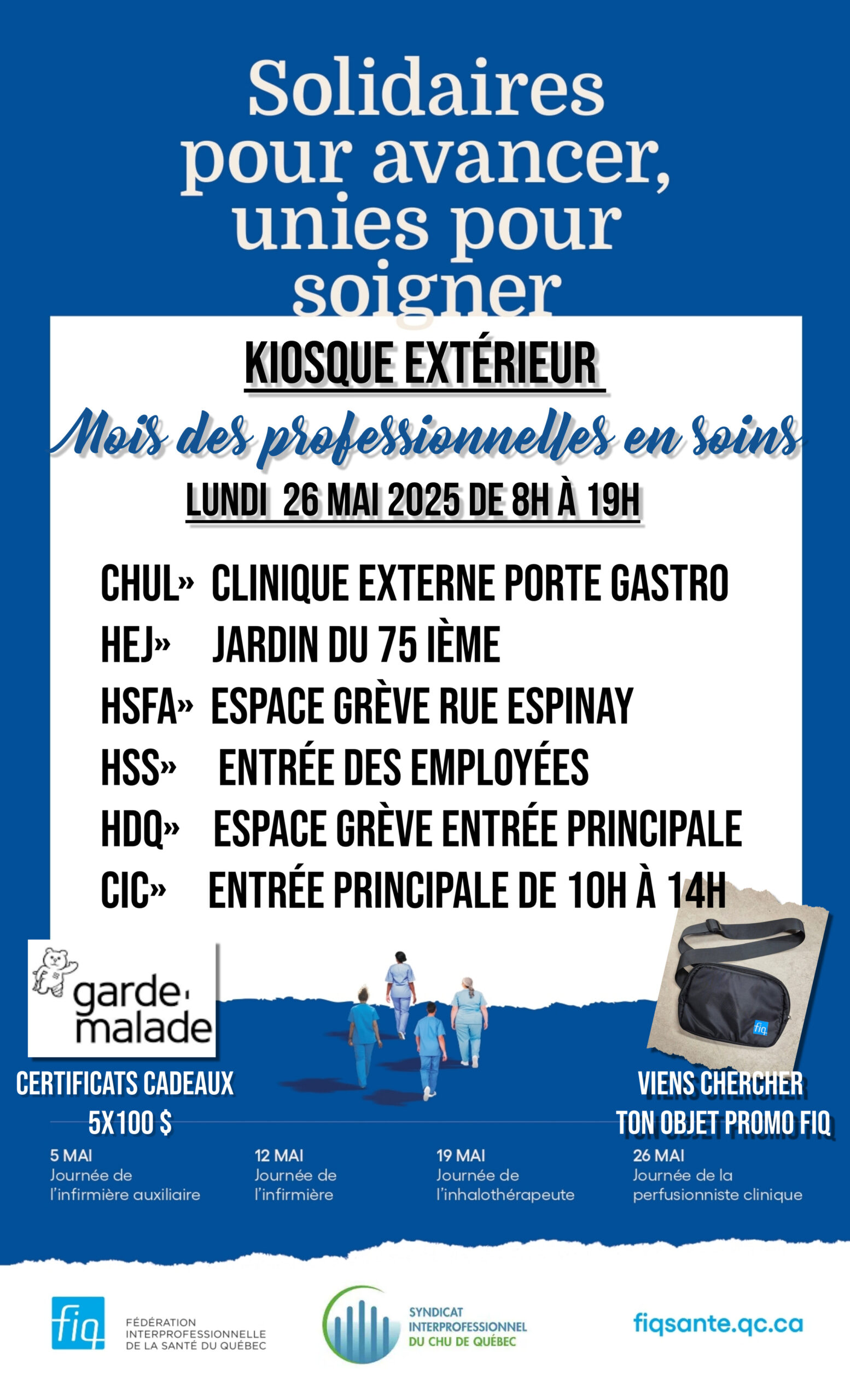 Kiosque Mois des professionnelles en soins
