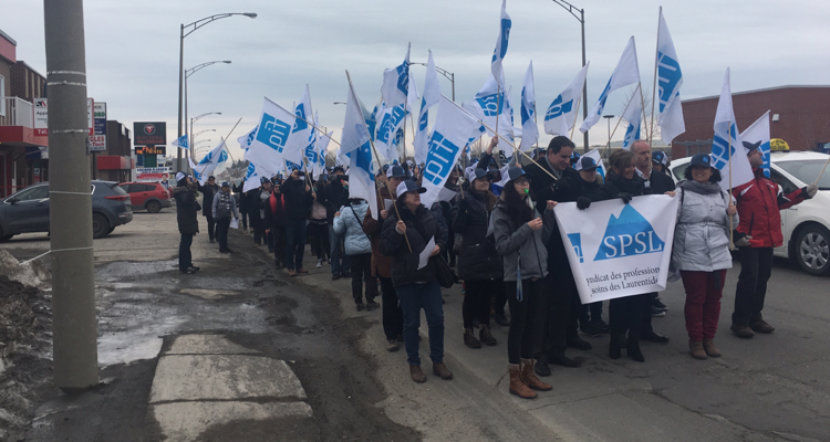 Healthcare professionals in the Laurentians mobilize against the employer’s abusive management and excessive use of mandatory overtime