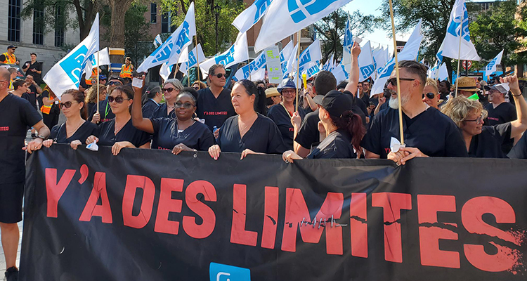 Les professionnelles en soins du Québec marquent l’augmentation de leurs moyens de pression avec des demandes claires