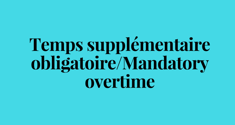Mandatory overtime- Union news