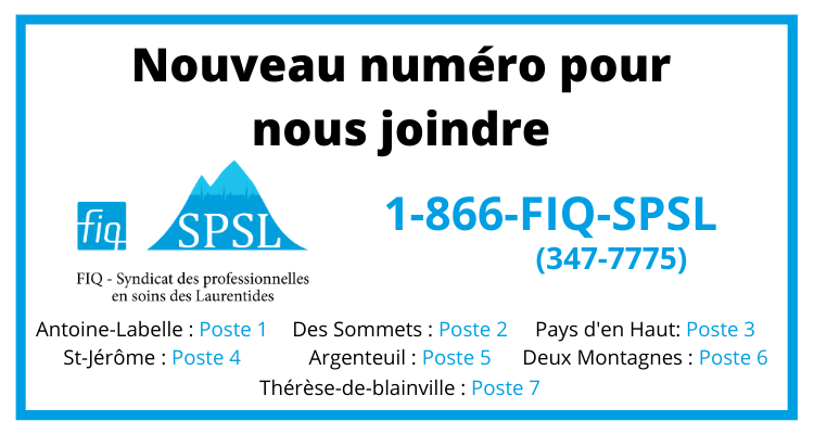 Mise en place d’un nouveau numéro pour nous joindre