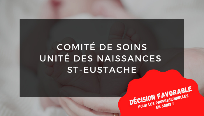 D’excellentes nouvelles pour le comité de soins de l’unité des naissances de Deux-Montagnes