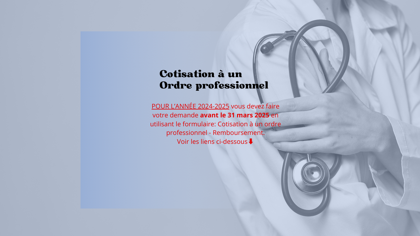 Cotisation à un ordre professionnel – Remboursement