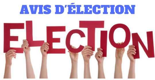 Avis d’élection!