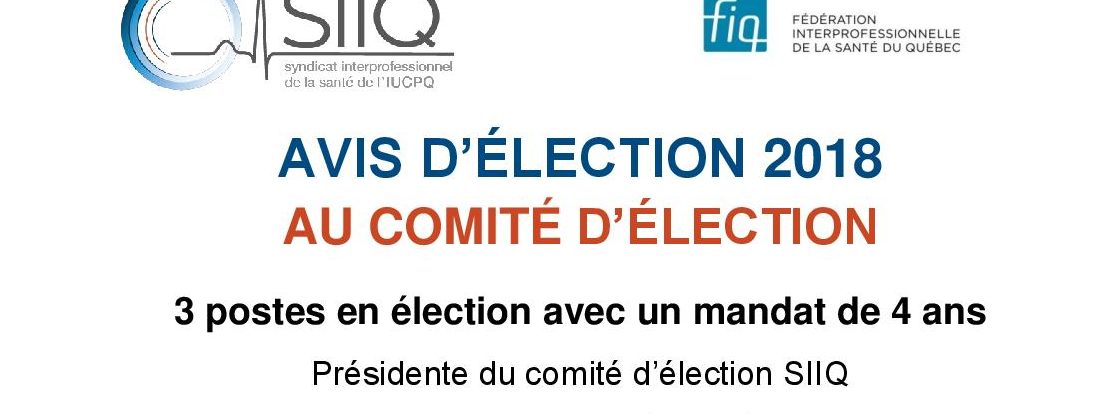 Élection comité d’élection