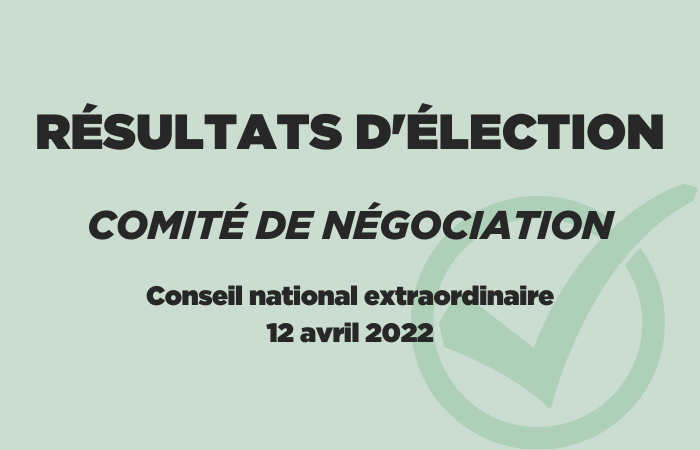 Élections au Conseil national extraordinaire du 12 avril 2022